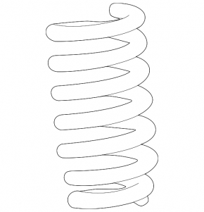 Rear left spring Mercedes W167 GLE 350 450 20-26 stiffness 3 green