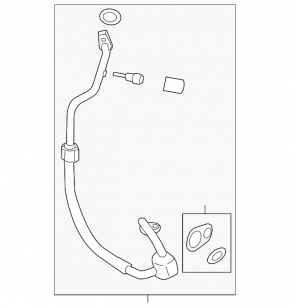 Air conditioning hose, compressor, heater, Ford Escape MK3 13-16 pre-rest 2.5