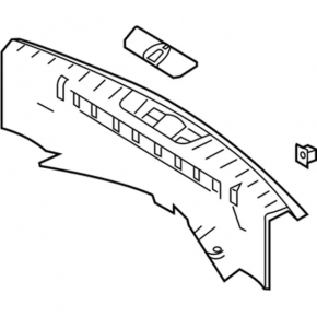 Ford Explorer 11-15 trunk opening trim black, broken mount