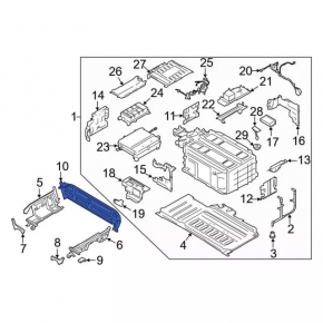 Battery Bracket VVB Rear Ford Fusion mk5 13-20 Hybrid, Plug-in