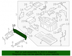 Battery Bracket VVB Rear Ford Fusion mk5 13-20 Hybrid, Plug-in