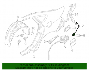 Fuel filler flap lock Ford Fusion mk5 13-20 hybrid, plug-in