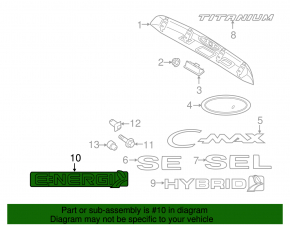 Emblem inscription Energi tailgate Ford C-max MK2 13-17