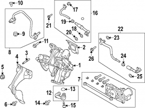 Lower turbine cooling pipe Ford Escape MK4 23- 1.5 return