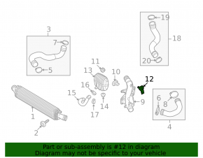Boost Pressure Sensor Audi A6 C7 12-18 2.0