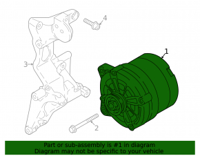 Volkswagen Atlas 21-23 3.6V Alternator, 140 Amp