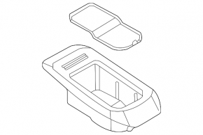 Center console cup holder trim Volkswagen ID.4 21-23 black