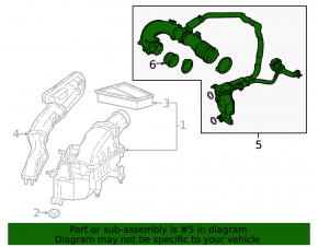 Air duct for manifold Infiniti QX30 17-
