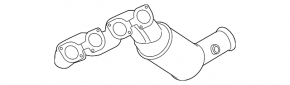 Right exhaust manifold for BMW X5 E70 07-10, with lambda