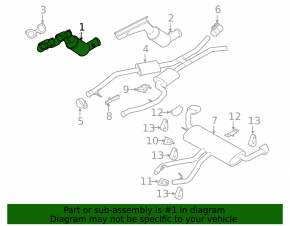Right exhaust manifold for BMW X5 E70 07-10, with lambda