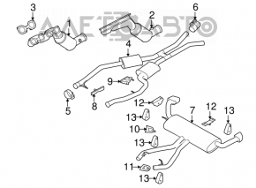 Right exhaust manifold for BMW X5 E70 07-10, with lambda
