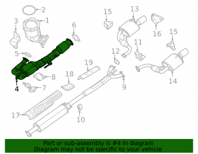 Intake pipe with catalytic converter Nissan Maxima A36 16-23 3.5