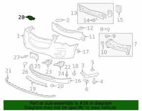 Chevrolet Equinox 10-15 prerest front bumper emblem