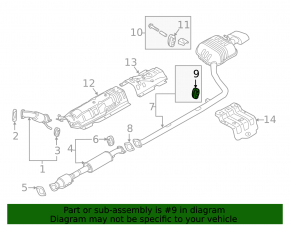 Rubber band for fastening the rear muffler of Hyundai Elantra 21-26