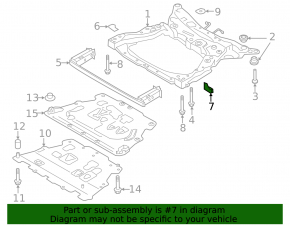 Front Subframe Reinforcement Bracket Left Volvo XC60 18-21