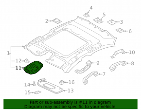 Volvo XC60 22-25 front light for panoramic headlights, gray