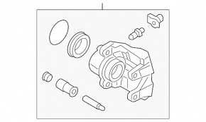 Front right caliper BMW X3 F25 11-17 rusty