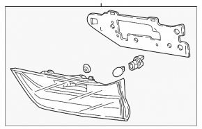 Lamp inner trunk lid right Honda CRV 20-22