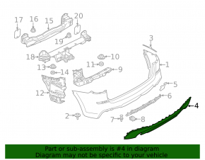 Rear bumper trim BMW X3 G01 18-21 M Sport, scratches