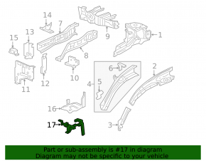 Battery tray bracket lower Honda CRV 17-19 1.5T