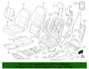 BMW X3 F25 15-17 driver's seat control with memory