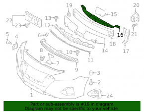 Upper front bumper trim Nissan Maxima A36 19-23
