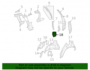 Right ventilation shield for Toyota Rav4 06-12