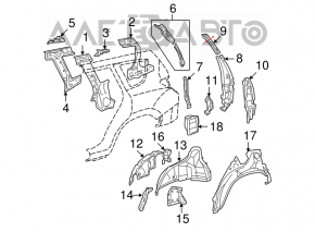 Right ventilation shield for Toyota Rav4 06-12