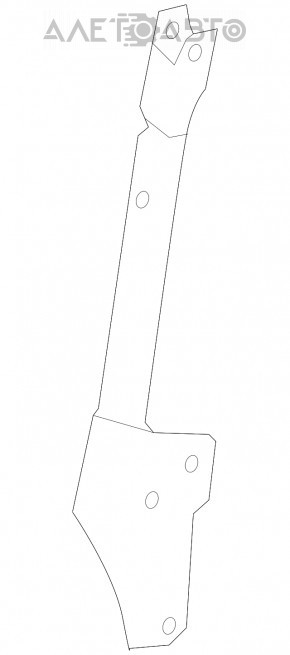 Front right door glass guide Toyota Highlander 14-19 front