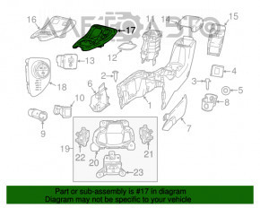 Center console trim Jeep Compass 17-21 AWD, gray, broken mount