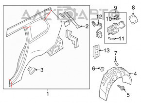 Left ventilation shield VW Taos 22-26