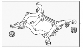 Subframe rear VW Touareg 11-17