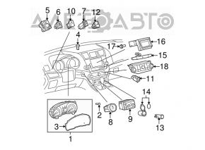 Instrument cluster for the 2008 Toyota Highlander 3.5 usa