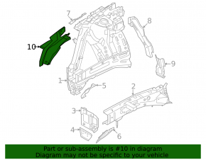 Left hood-wing seal for Kia EV6 22-24 plastic