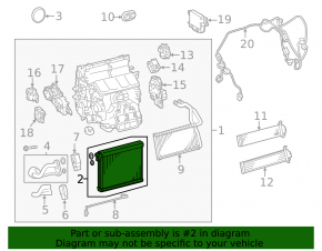Lexus IS 14-20 evaporator with temperature sensor