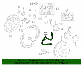 Rear right brake hose for Lexus LX570 13-21