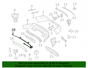Wiring for the rear bumper of the Mercedes W164 ML 08-11 for parking sensors
