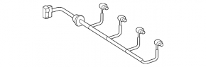 Mercedes GLS 17-19 rear bumper wiring for parking sensors and BSM