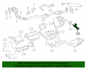 Muffler bracket rear right Mercedes W213 E 17-23 2.0T, 3.0T