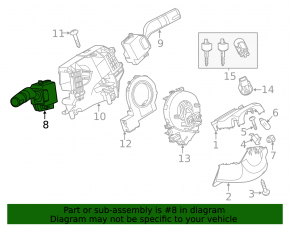 Left steering column switch for Mazda3 MPS 09-13