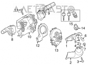 Left steering column switch for Mazda3 MPS 09-13