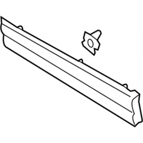 Lincoln MKC 15-19 Lower Rear Left Door Trim with Chrome
