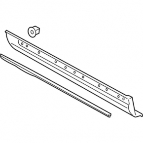Lincoln MKX 16-18 lower front left door trim with chrome