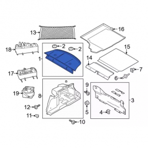 Rear shelf Ford Mustang mk6 15- black