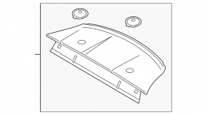 Rear shelf Ford Mustang mk6 15- black