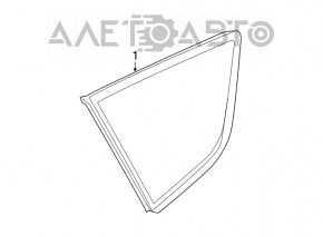 Rear right blind glass window Ford C-max MK2 13-18 mat