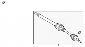 Drive axle shaft front right Lincoln Nautilus 19-23 2.7T FWD