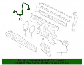 BMW 7 Series G11 G12 16-19 B58 Turbo Oil Supply Pipe