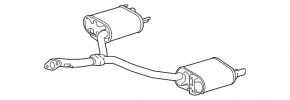 Muffler rear part with barrels Lexus GS450h 06-11