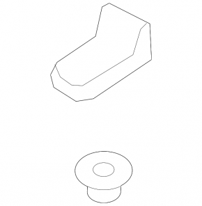 Upper left radiator mount for Kia Sorento 21-25 (rubber + plastic)